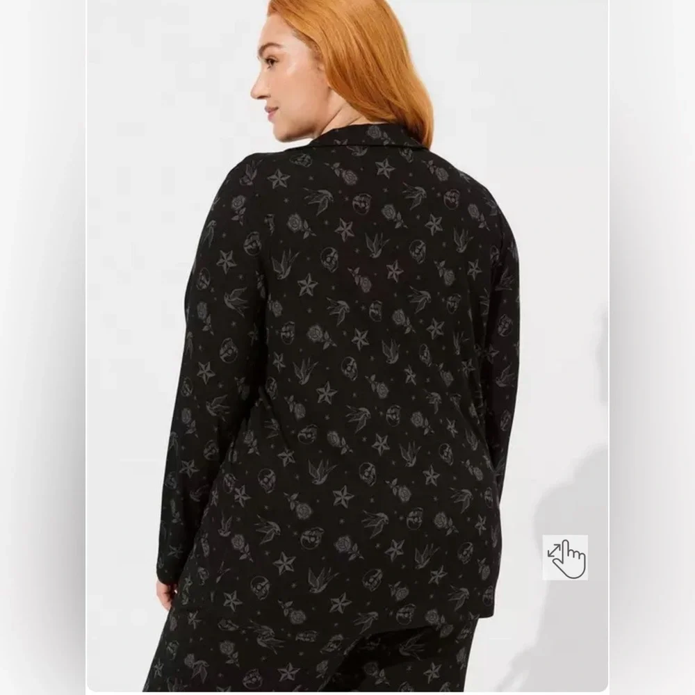 🆕 Torrid Super Soft Button Through Long Sleeve Sleep Shirt size 2 - Picture 4 of 10